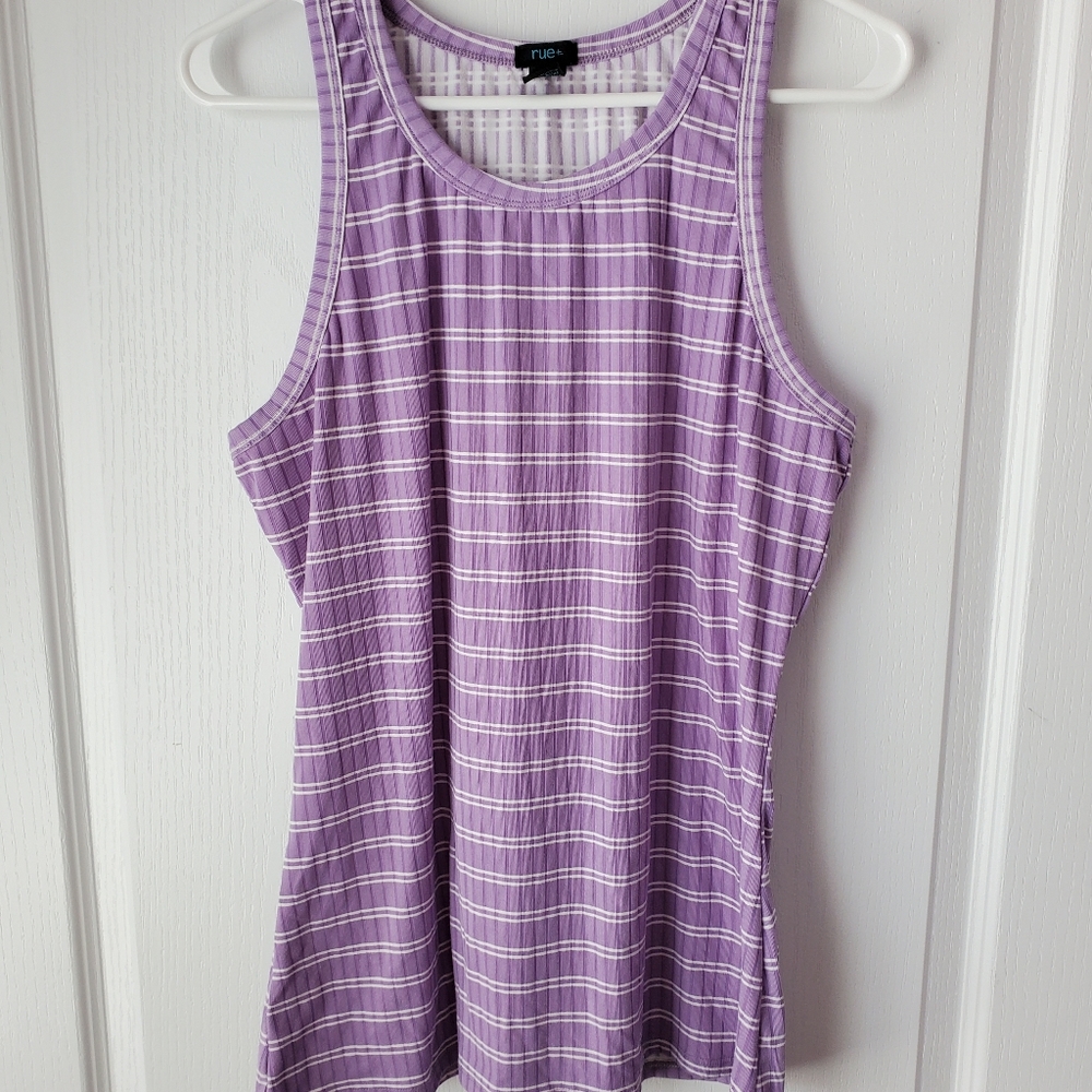 Rue21 Purple Stripe Sleeveless shirt